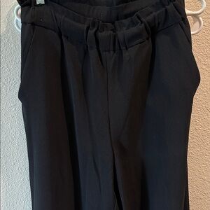 H&M Black Textured Pants